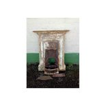 Large Victorian fireplace including grat