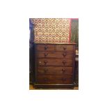 A large mahogany 6 drawer chest of drawe