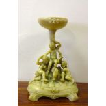 A faux jade Neo-Classical style candle h