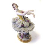 A Naples porcelain figure of a ballerina