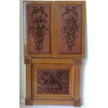 3 Grinling Gibbons (style of) hand carved panels.