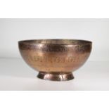 A Copper gilt bowl with runic decoration