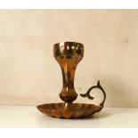 Brass and Copper Arts and Crafts style candle holder.