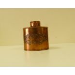 An Art Nouveau Copper flask marked JS&S