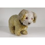 A mohair Chad Valley dog, with articulat