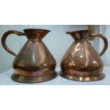 Two similar 19thC copper bell design ewe