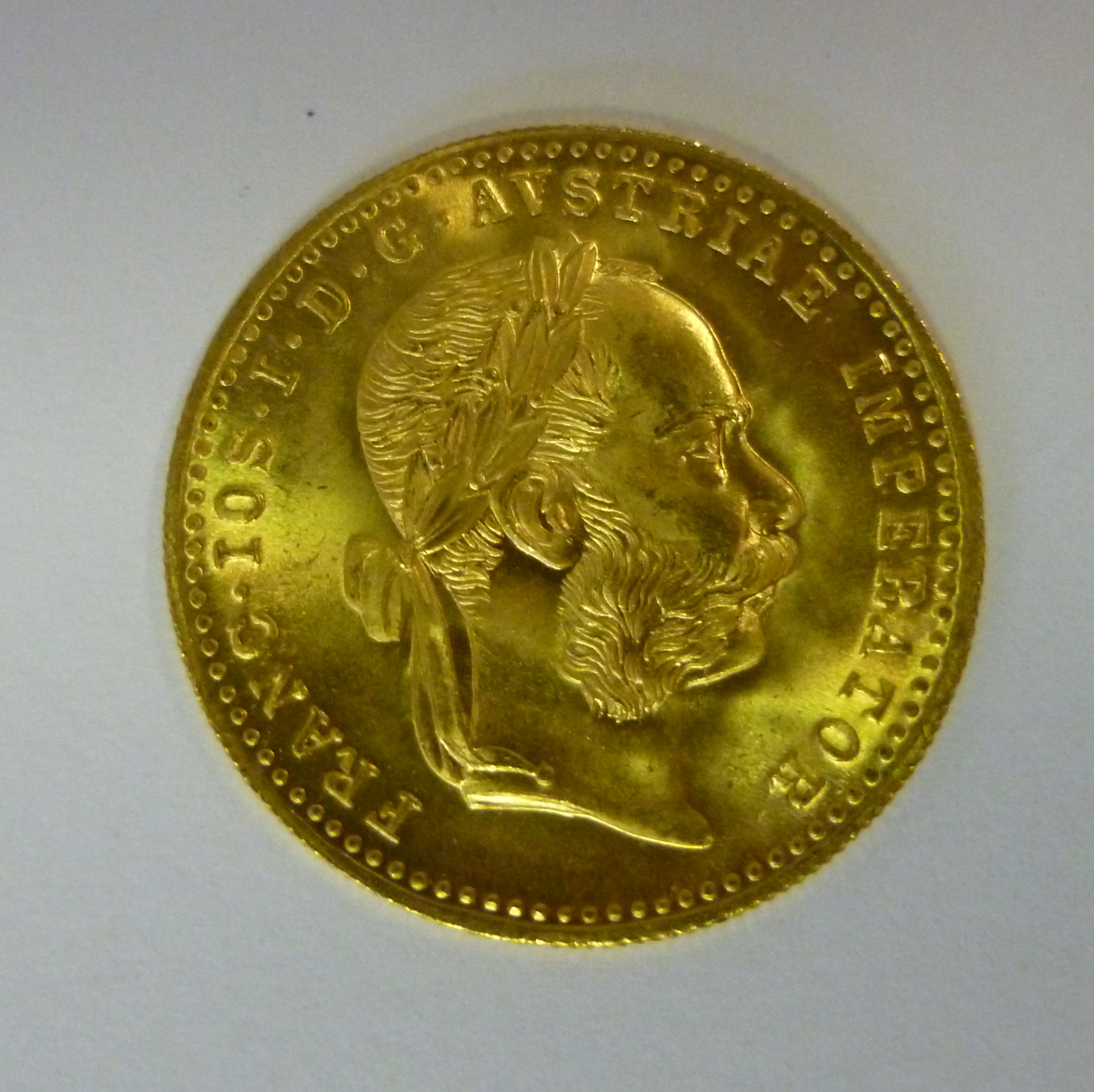 An Austrian Ducat gold coin (1915 re-str