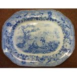 A mid 19thC earthenware meat plate of el
