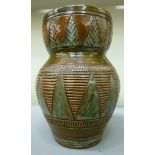 A Linthorpe pottery vase, designed by Ch