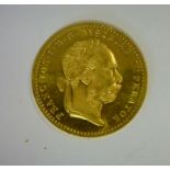 An Austrian Ducat gold coin (1915 re-str