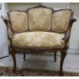 A late 19thC French walnut framed salon