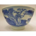 An early 18thC Chinese porcelain footed