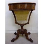 A late Victorian figured walnut veneered