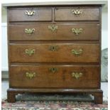 An early 19thC light oak dressing chest,