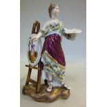 A late 19thC Continental porcelain figur