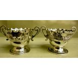 A pair of late Victorian silver twin han