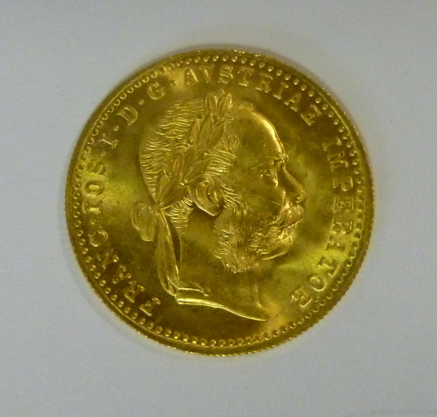 An Austrian Ducat gold coin (1915 re-str