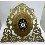 An early 20thC oval brass framed portrai