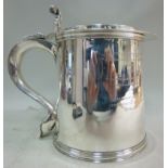 A Georgian design silver tankard of tape