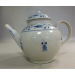 A late 18thC Pearlware miniature teapot