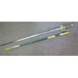 A late Victorian dress sword, having a c