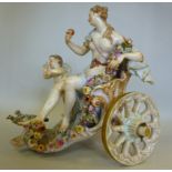 A late 19thC Meissen porcelain group, Ve