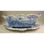 An early 19thC Spode Pearlware oval, mou
