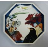 A Moorcroft octagonal plate, Designer's