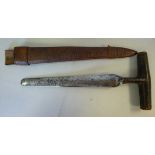 A late 19thC one-piece steel dagger, man