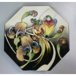 A Moorcroft pottery octagonal plate (200