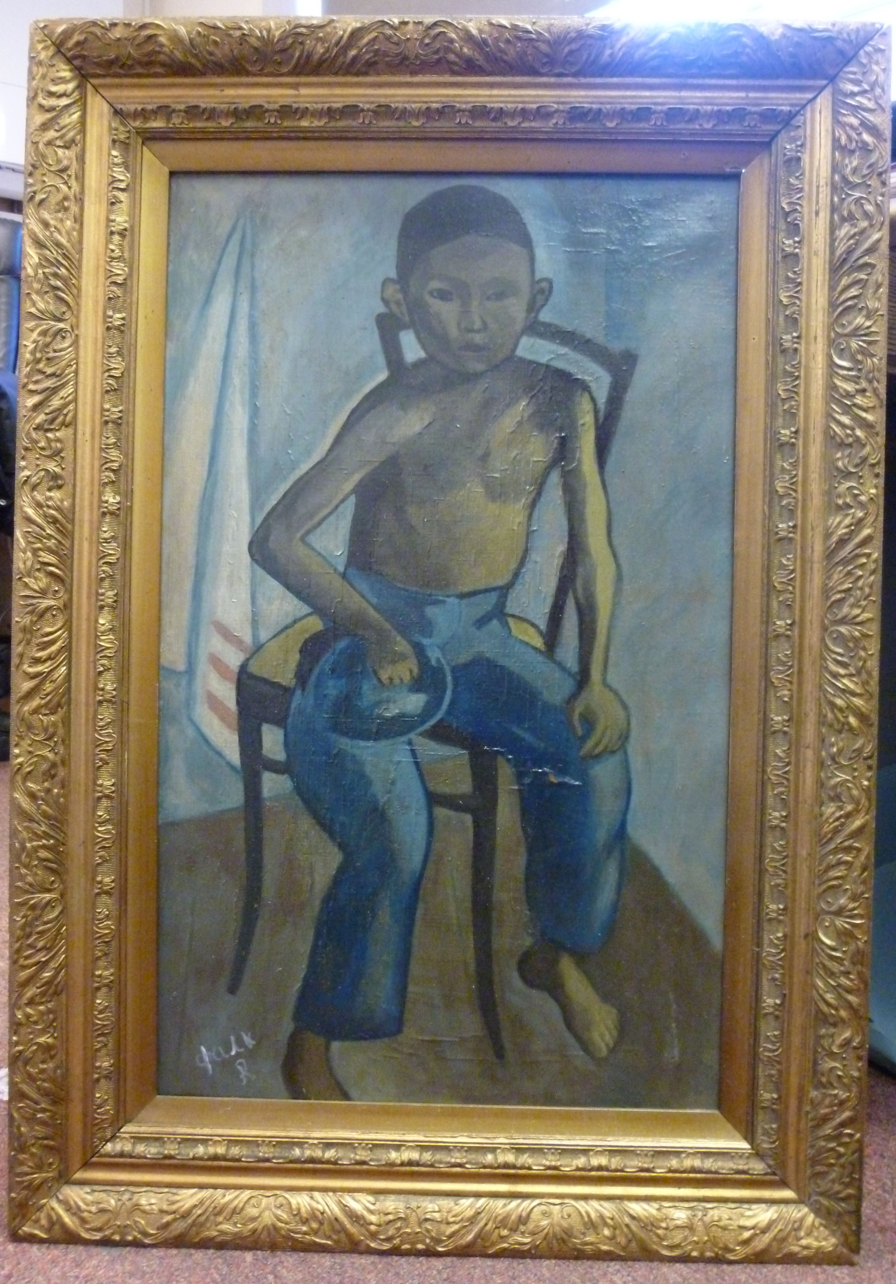 Palk - a full length portrait, a boy wea