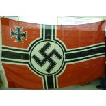 A World War II Nazi flag, printed along