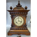 A late 19th/20thC Continental walnut cas