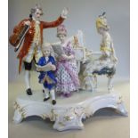 An early 20thC Meissen porcelain group '