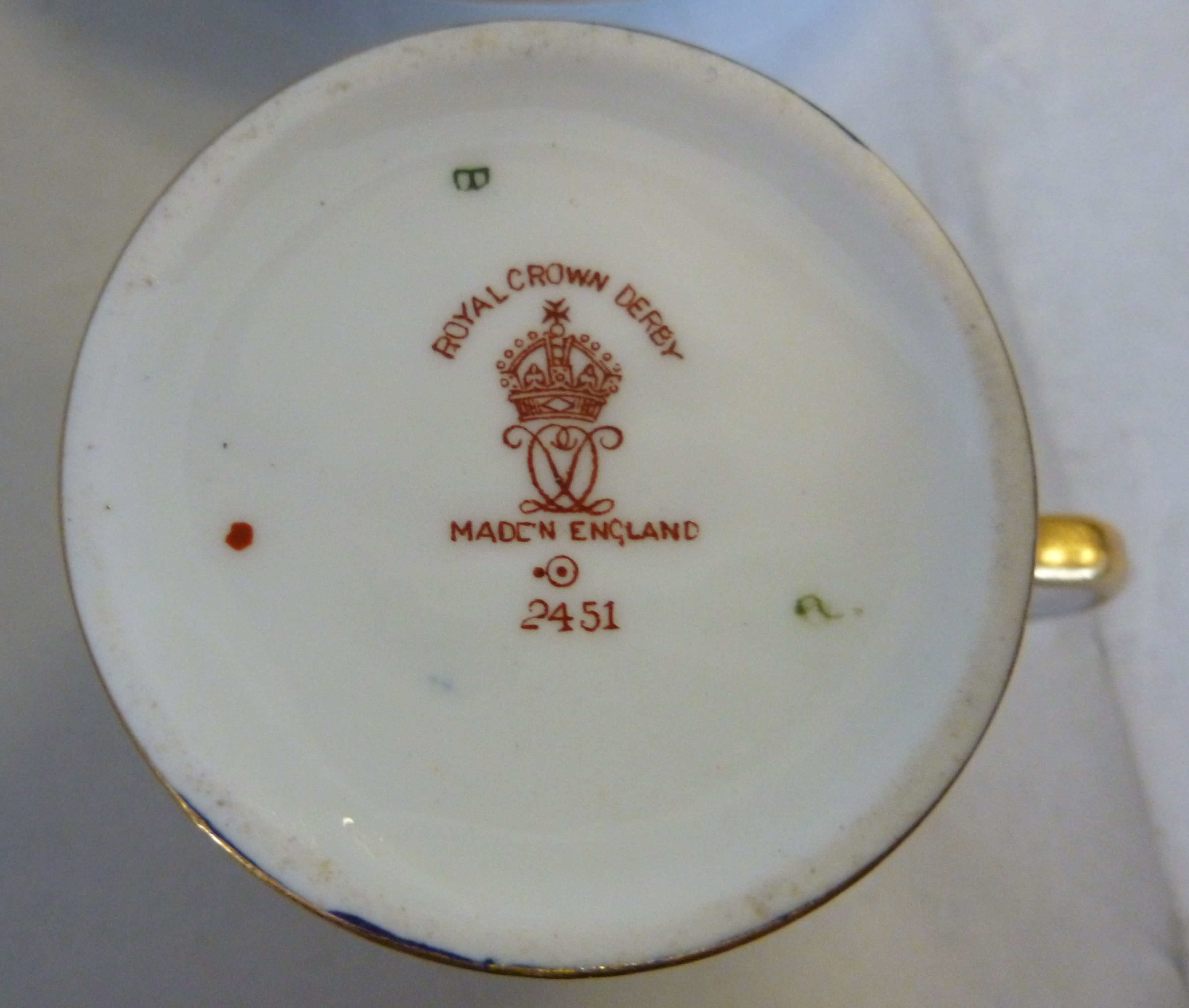 A set of six Royal Crown Derby china cof - Image 3 of 4