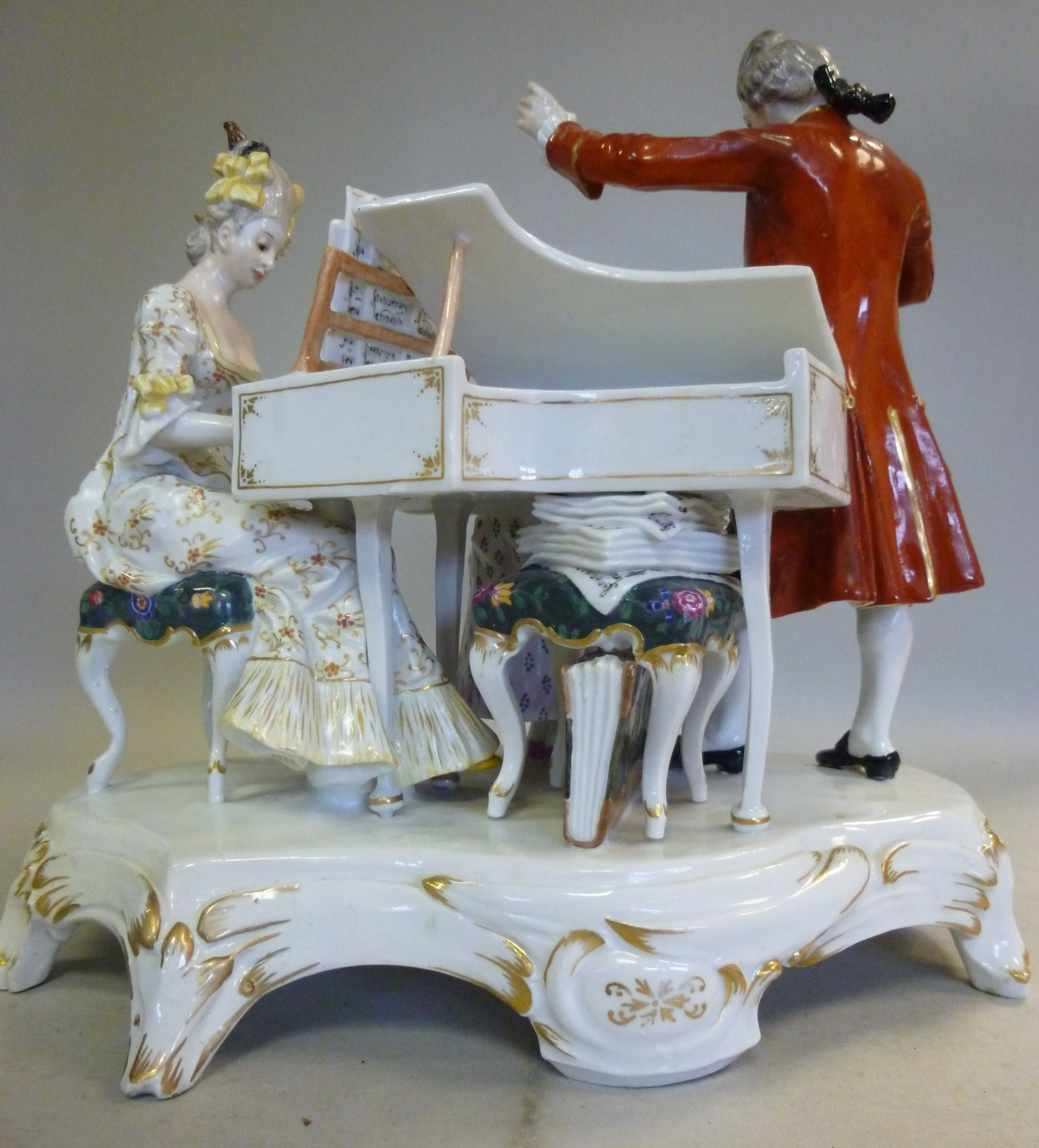 An early 20thC Meissen porcelain group ' - Image 3 of 11