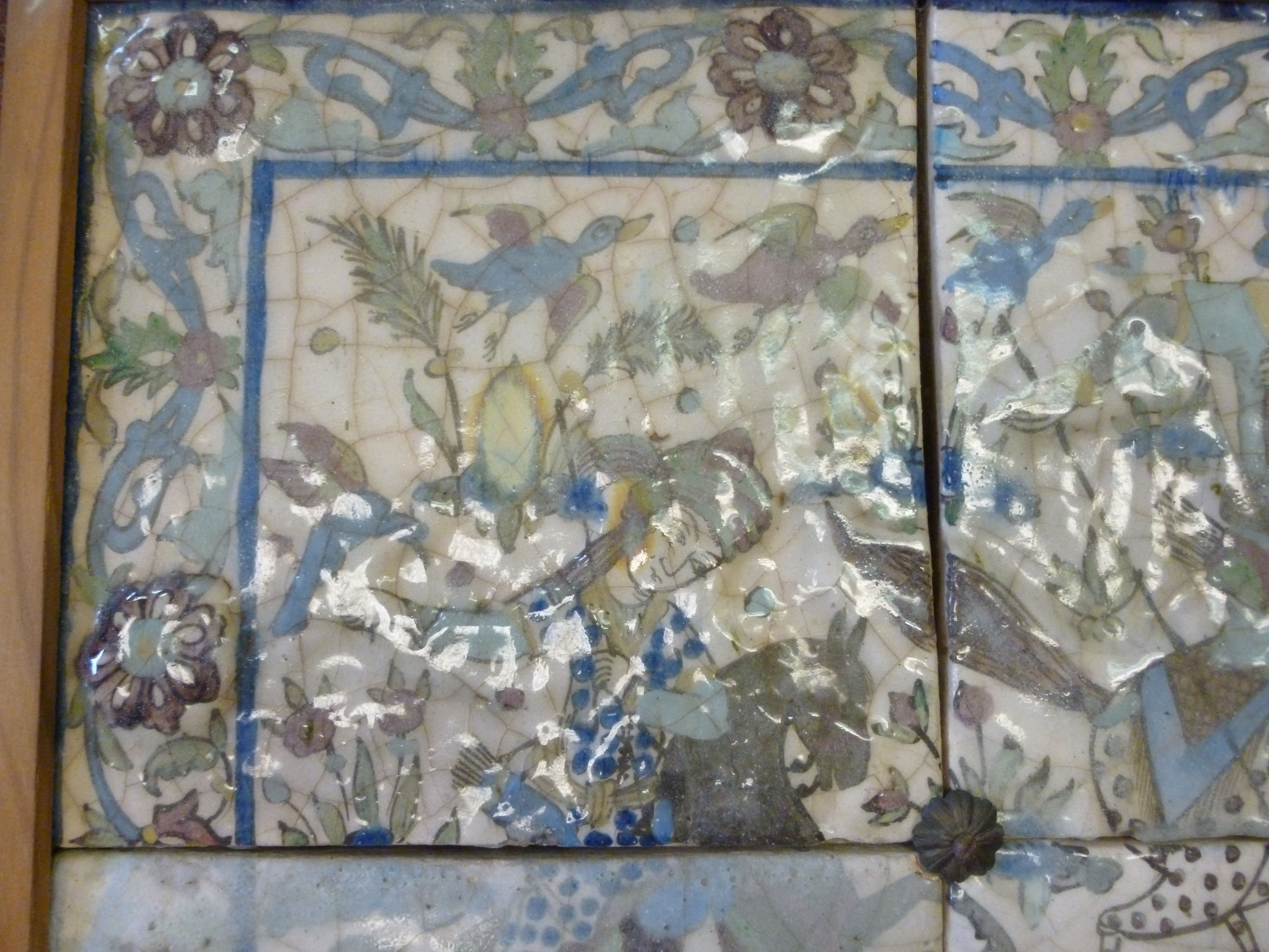 A 19thC (possibly Persian) glazed, six t - Image 2 of 7