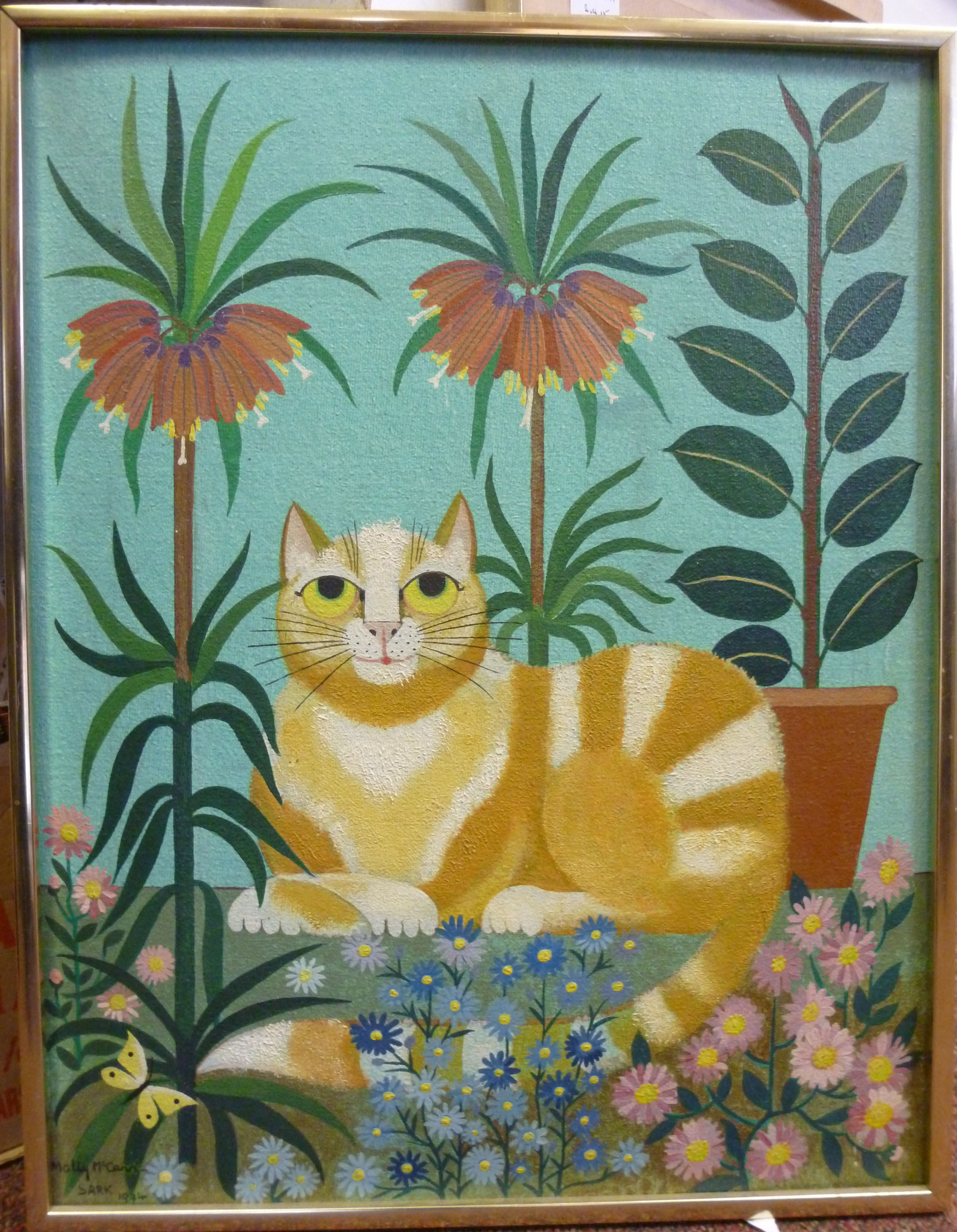 Molly McCann - a stylised study, a cat i