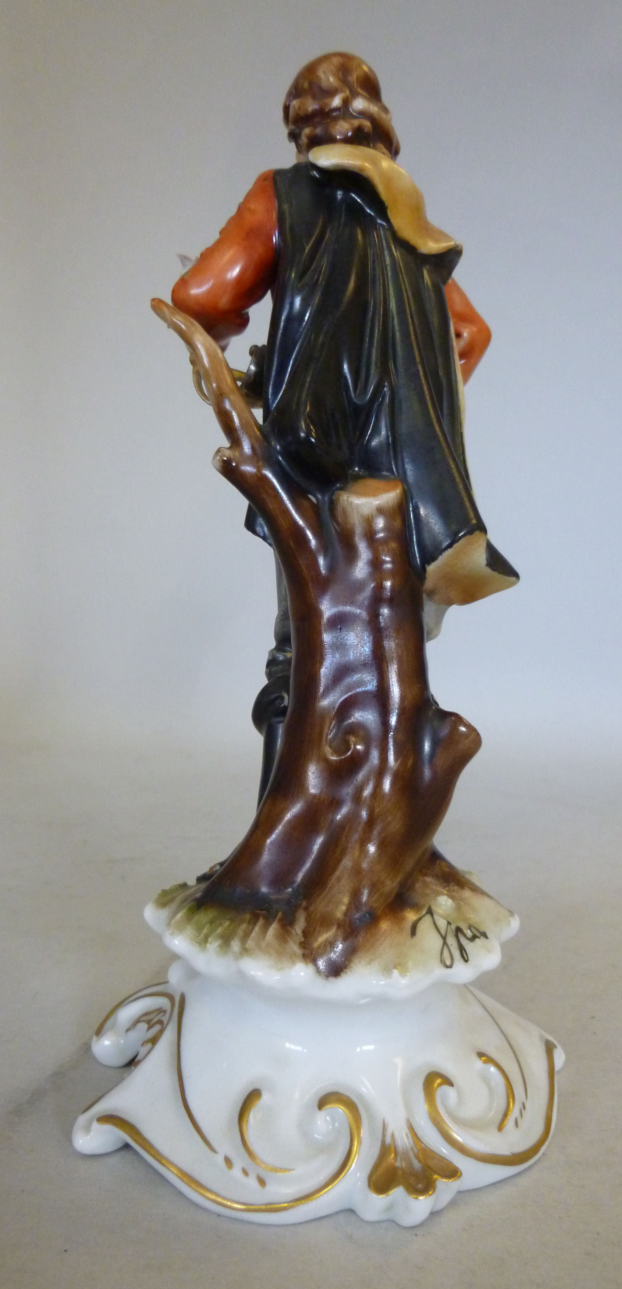 A 20thC Capo-di-Monte porcelain standing - Image 2 of 3