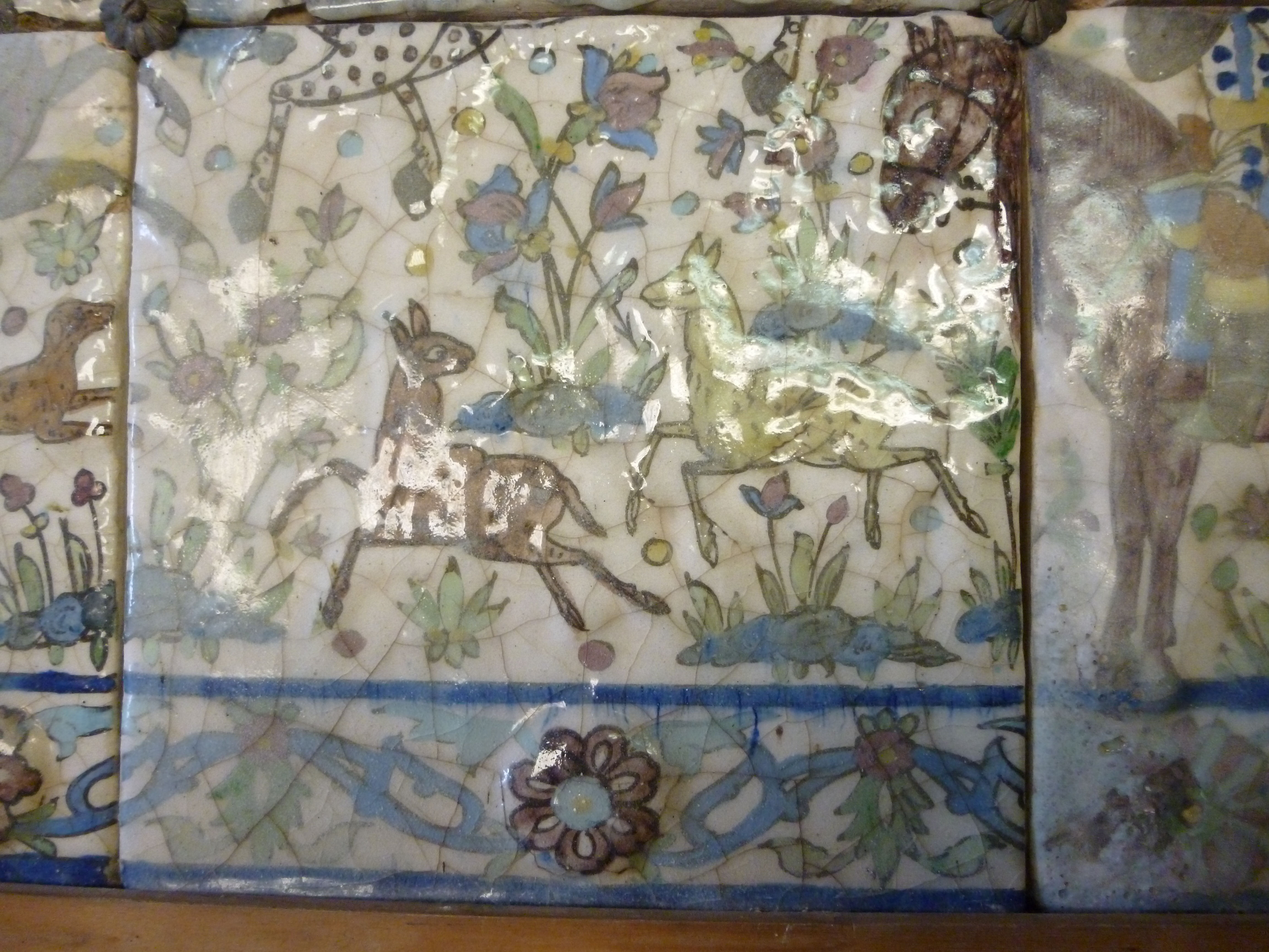 A 19thC (possibly Persian) glazed, six t - Image 5 of 7