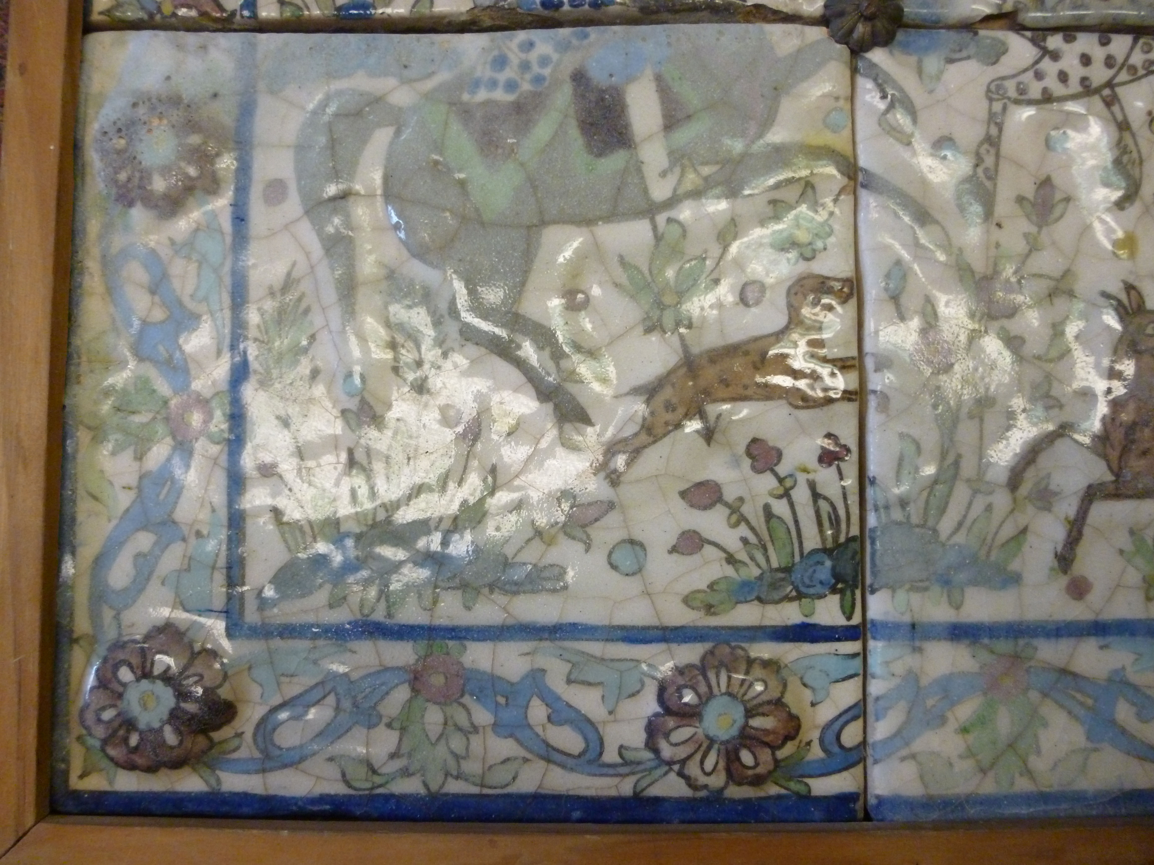 A 19thC (possibly Persian) glazed, six t - Image 3 of 7