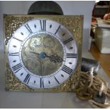 A late 18thC hook and spike wall clock,