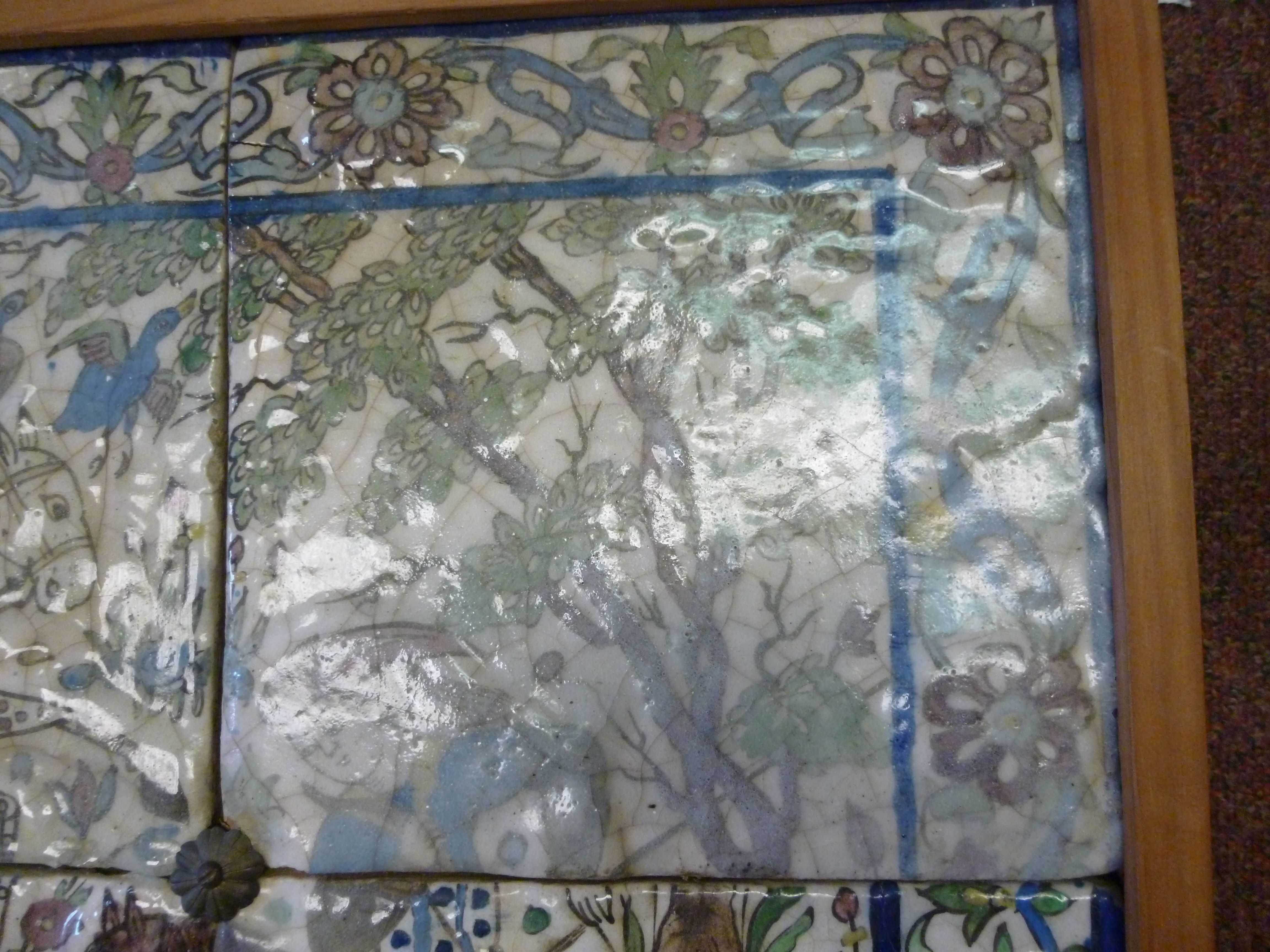 A 19thC (possibly Persian) glazed, six t - Image 6 of 7