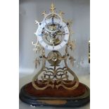 A late Victorian skeleton timepiece, hav