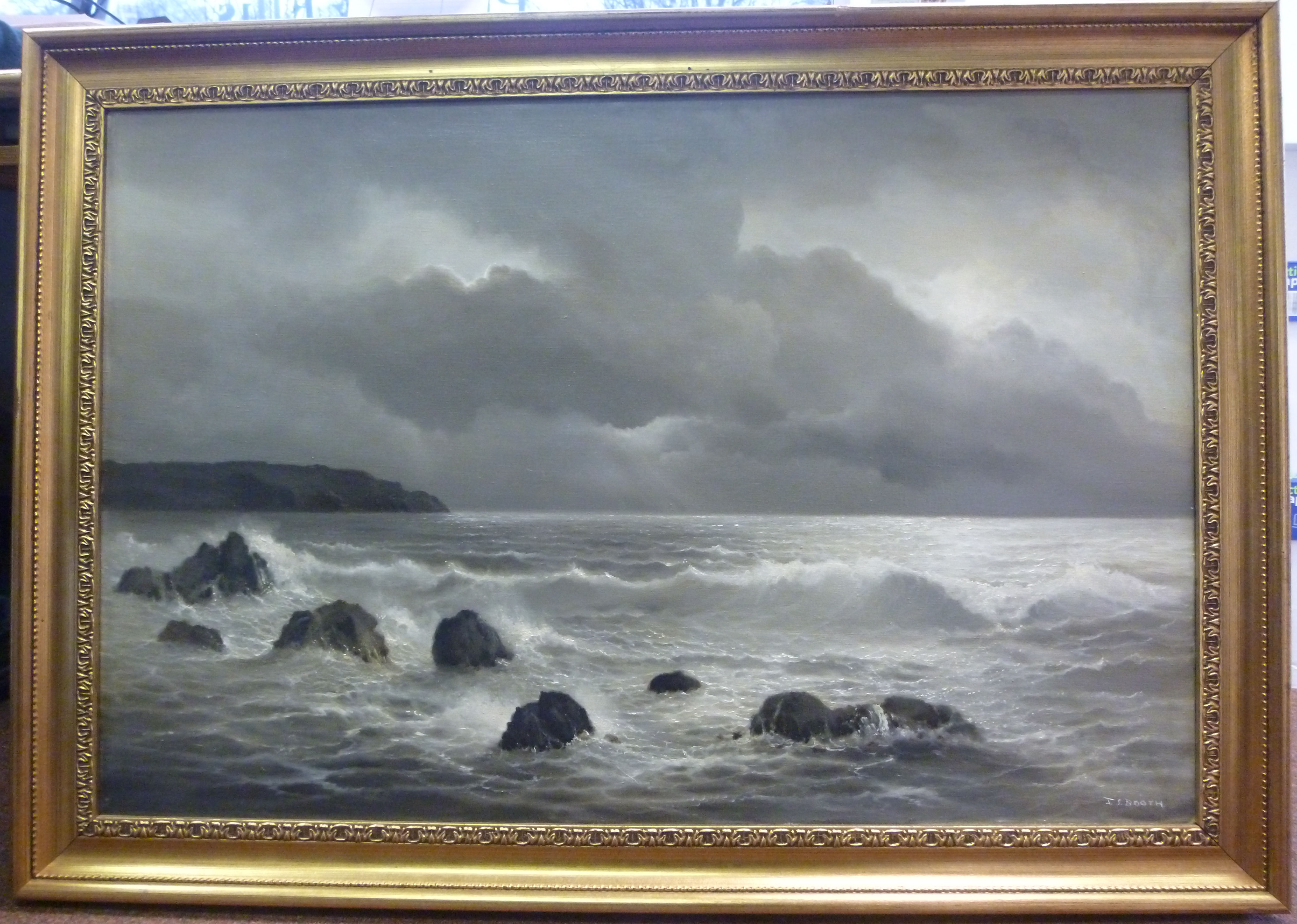 JS Booth - a Devonshire coastline scene