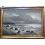 JS Booth - a Devonshire coastline scene