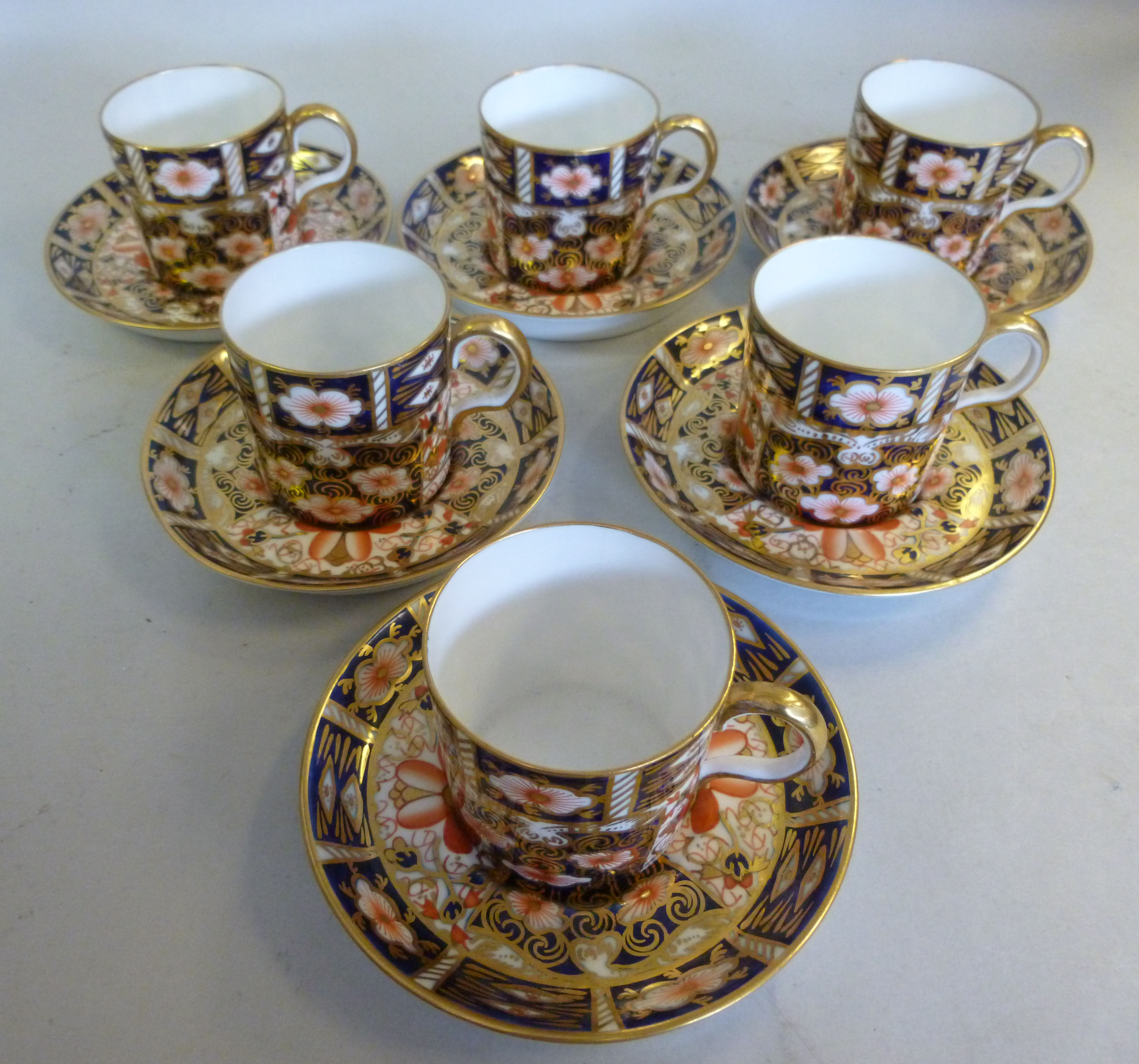 A set of six Royal Crown Derby china cof - Image 2 of 4