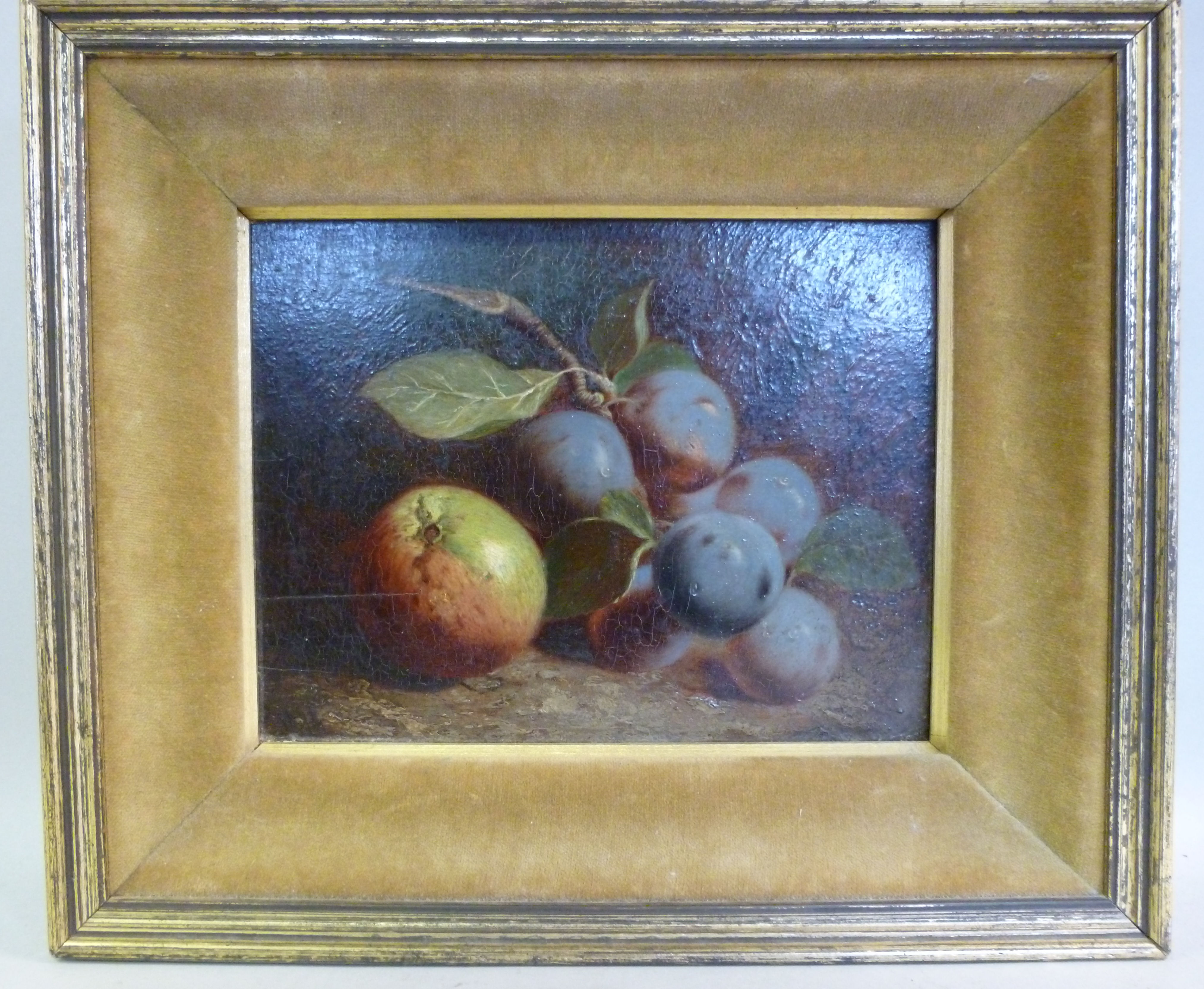 HG Todd - a still life study, plums and