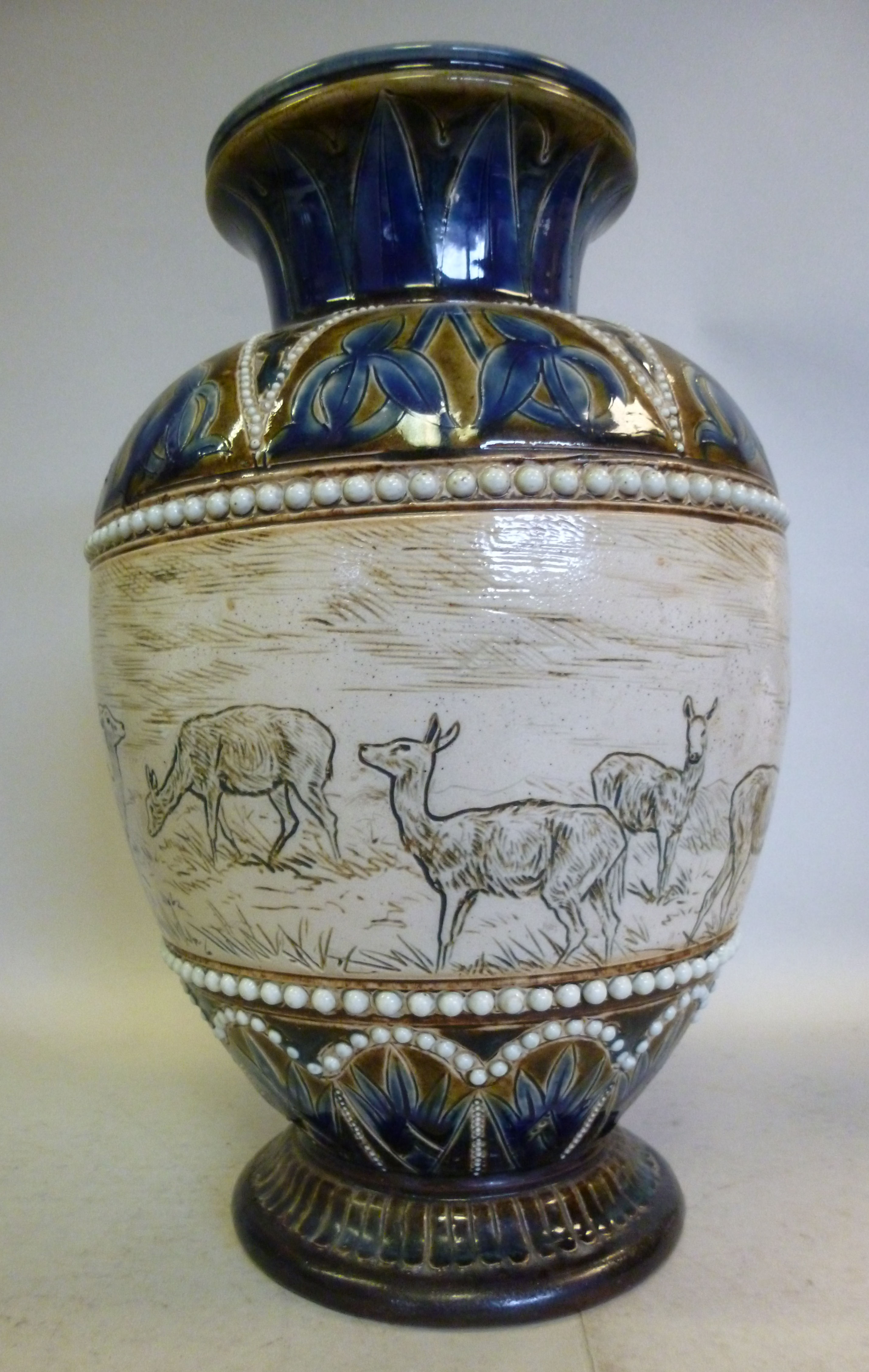 A Doulton Lambeth stoneware vase of ovoi - Image 2 of 4