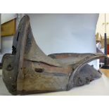 A 19thC Asian horseman's saddle with riv